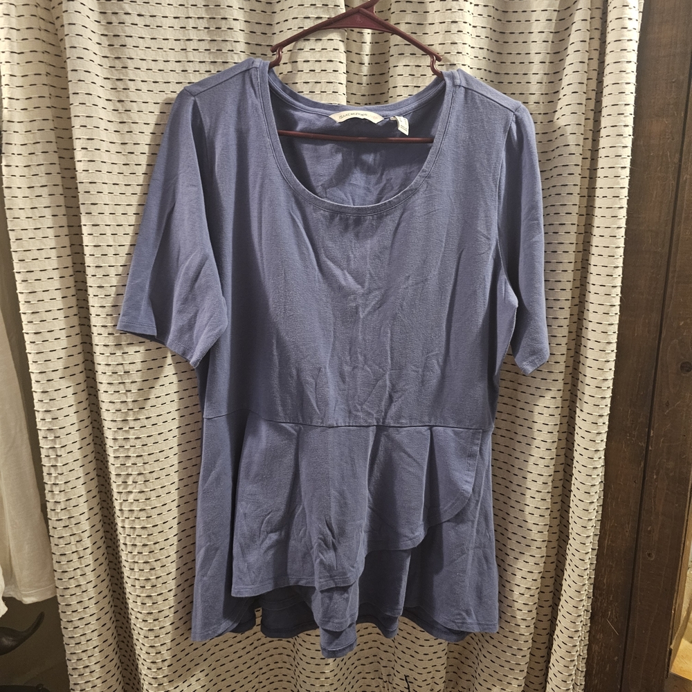 Isaac Mizrahi Elegant Indigo Blouse